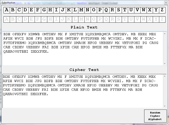 Substitution Cipher Program