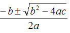 quadratic formula