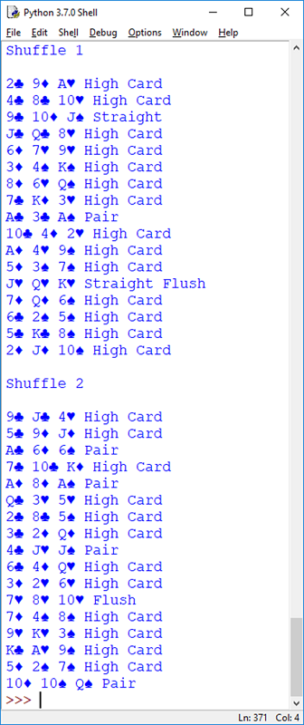 cards program