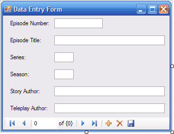 data entry form