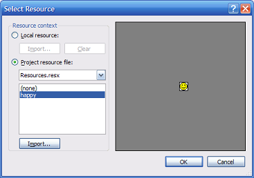 select resource dialog